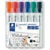 STAEDTLER Etui de 6 marqueurs pour tableau blanc effaçable à sec pointe biseautée