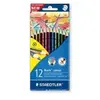 Staedtler 185 c12 - noris plumier avec 12 couleurs assorties