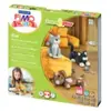 Kit Fimo Kids Chat - STAEDTLER - Set de pâte à modeler - 4 pains assortis + outil de modelage + décor
