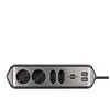 1153590410 - 2 m - 4 sortie(s) ca - Intérieure - IP20 - Noir - Argent - 100 mm - Brennenstuhl