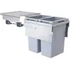 Poubelle de cuisine tri sélectif 2 bacs encastrable 80L (38+38) Hailo ...