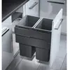 Collecteur de déchets Hailo 3619721 CE Slide Euro-Cargo 2x 38 litres g...