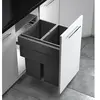 Poubelle de cuisine tri sélectif 2 bacs encastrable 70L (35+35) Hailo ...