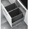 Poubelle de cuisine encastrable AS Allegro S380 2x28L Hailo