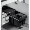 Collecteur de déchets Hailo 3642731 Raumspar-Tandem 2x 8,5 +18 L noir