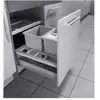 HAILO Poubelle de cuisine encastrable pour meuble coulissant 30L Separ...