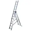 Hailo Echelle transformable 3 plans 3x8 échelons 5m90 en aluminium HobbyStep