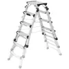 Hailo Escabeau double accès professionnel télescopique 2x6 marches ada...