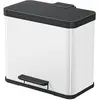 Hailo poubelle a pédale tri sélectif öko trio plus l blanc 0633-230