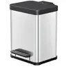 Hailo Poubelle à pédale Oko Uno Plus Taille M 17 L Acier inox 0619-200
