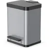 Hailo poubelle a pédale öko duo plus m gris 0622-220