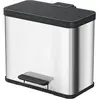 Hailo Poubelle à pédale Oko Duo Plus L 17+9 L Acier inox 0630-200