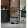 Hailo Poubelle à pédale Oko Duo Plus Taille L 17+9 L Argenté 0630-220