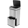 Hailo Poubelle de cuisine design pour recyclage 50L (25+25+4) Öko Vario XL