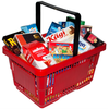 Tanner Panier À Provisions Rouge Avec Contenu