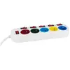 Bloc multiprise - GAO - 5 prises - Avec interrupteurs, 16A, 230V