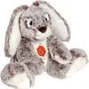 Teddy HERMANN® Peluche lapin pantin gris chiné 21 cm
