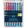 Schneider Ensemble de Stylos Slider Basic XB Multicouleur 8 Pièces TU