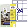 Avery j4773-10 étiquette auto-collante blanc 24 pièce(s)