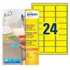 Etiquettes enlevables AVERY - Jaune - 63.5x33.9mm L6035-20