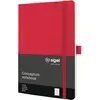 SIGEL CO324 Carnet de notes premium à petits carreaux, A5, couverture souple | Idéal comme journal intime, bullet journal, livre d'idées, cahier d'écriture | rouge - Conceptum