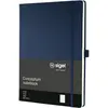 Sigel Conceptum Pure A4 Cahier 213 x 295 mm 97 feuilles - 194 pages papier chamois gradué couverture bleu nuit synthétique