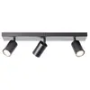 Brilliant Spot pour plafond Jello, longueur 50 cm, noir, à 3 lampes, métal