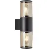 Brilliant Sergioro Applique Extérieure 2l. Noir Depoli. 2xe27 20w. Ampoule Non Incluse