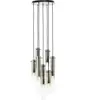 Brilliant Suspension Glasini, Ø 32 cm, gris fumé, 7 lampes, verre