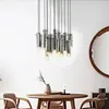 Brilliant Suspension Glasini, Ø 52 cm, gris fumé, 14 flammes, verre