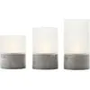 Brilliant Lampe de table LED Bougie, gris/blanc mat