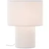 Brilliant Lampe à poser Teddy, blanc, hauteur 30 cm, tissu/métal