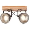 Barres ponctuelles - BRILLIANT - Carmen Wood - Marron - 2 ampoules - Articulé