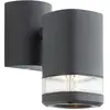 Brilliant Applique extérieure - JANDY - noir - métal/verre - GU10 max 18W - IP44