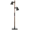 Lampadaire 2 lampes design Brilliant Plow Noir Bois 82156/46