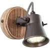 Plafonnier - BRILLIANT - 82210-46 - Noir - Bois massif - Style Industriel