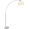 Lampe sur pied E27 Brilliant Vessa 60 W chrome, blanc C96960