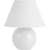 Brilliant Lampe de table Primo, blanc, Ø 19 cm, textile/céramique