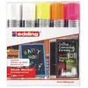EDDING Assortiment de 5 craies liquides E4090 - Taille XL - Fluos