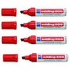edding - marqueur permanent 500, pointe biseautée, rouge