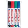 Marqueur effaçable Edding 660 pointe ogive 1,5 à 3 mm - Pochette de 4
