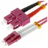 Helos 3m OM4 LC/SC - 3 m - OM4 - LC - SC - Male connector / Male connector - Violet (115757)