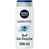 NIVEA Gel douche aux extraits de bambou - Peaux sensibles - Homme - 500 ml