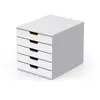 Durable varicolor mix 5 boîte à archives plastique multicolore, blanc