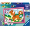 Ravensburger   CreArt Kids 13x18cm   Numéro dArt   Chat avec papillons...