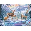 Ravensburger Puzzle 1000 pièces : Chevreuils et cerfs en hiver