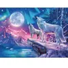 Ravensburger Puzzle 500 pièces phosphorescent : Star Line : Loups sous les lumières du Nord