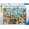Ravensburger - Puzzle 5000 p - Carte postale des monuments - A partir de 14 ans