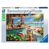 Ravensburger - Puzzle Adulte 1500p - Le Bar du Bord de Plage - Adultes, Enfants dès 14 Ans - Puzzle de qualité supérieure 80x60cm - Plage de rêve - 17463