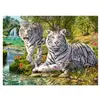 Puzzle 500 pièces Ravensburger Famille de tigres blancs
